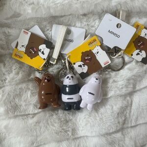 We Bare Bears Keychain Set NWT *RARE*
